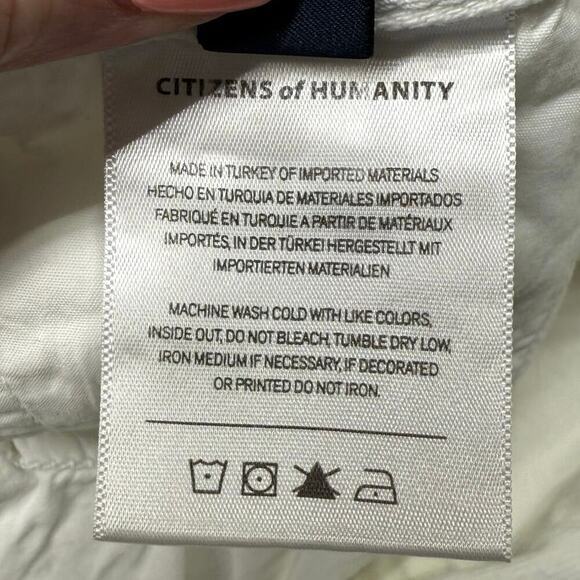 Citizens of Humanity | Marlow Distressed Denim Shorts | White | Size 29 - Picture 15 of 16